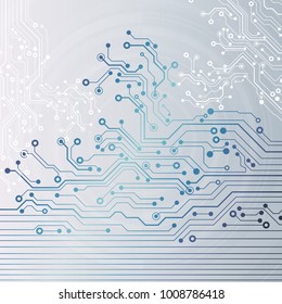 Circuit board, technology background. Vector illustration. EPS 10.