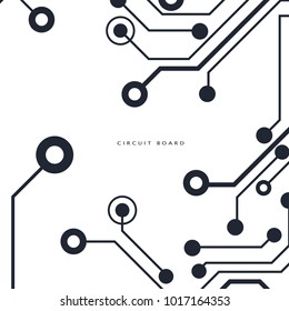 Circuit board, technology background. Vector illustration. EPS 10.