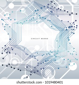 Circuit board, technology background. Vector illustration. EPS 10.