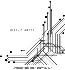 Circuit board, technology background. Vector illustration. EPS 10.