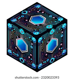 Circuit board, technology background. Vector illustration. Eps 10.