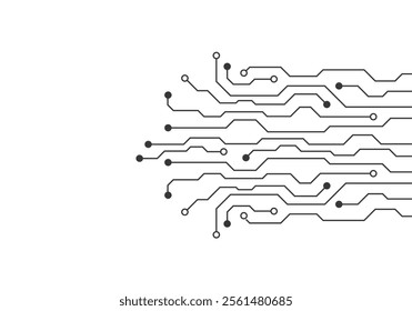 Circuit Board Technology Background Vector. 