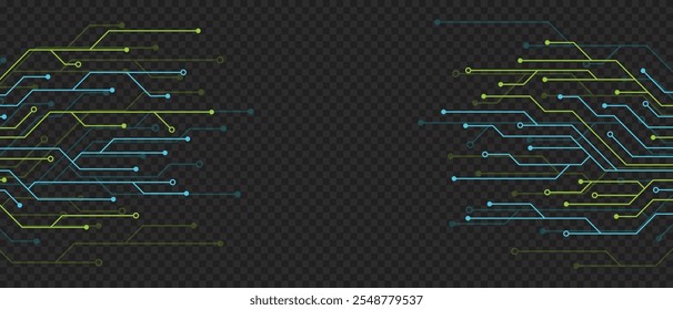 Circuit board technology banner. Circuit board background. Futuristic circuit board banner. Vector illustration