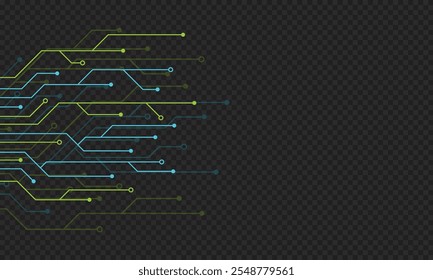 Circuit board technology banner. Circuit board background. Futuristic circuit board banner. Vector illustration