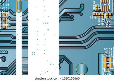 Circuit Board Technology Blue Pattern Vector Background