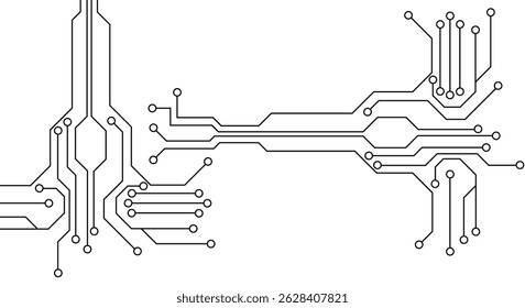 Tecnologia de placa de circuito Plano de fundo do espaço de cópia. 