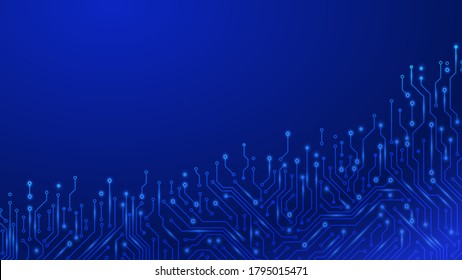 Circuit board technology. Futuristic motherboard microchip digital technology electronic scheme lines vector background. Illustration component system, microchip equipment, scheme circuit