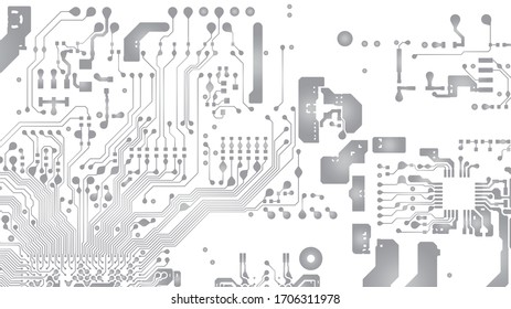 Circuit Board Technology Grayscale Color Infographic Stock Vector ...