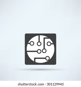 Circuit board, technology icon