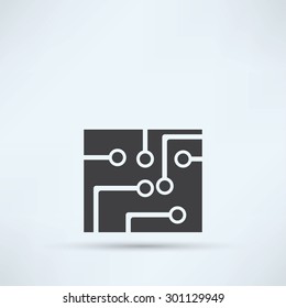 Circuit board, technology icon