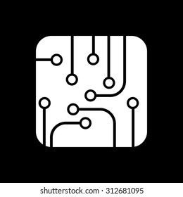 circuit board, technology icon