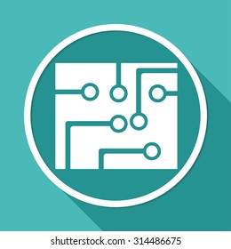 Circuit board, technology icon