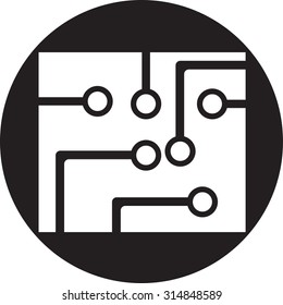 Circuit board, technology icon