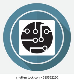 Circuit board, technology icon