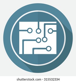 Circuit board, technology icon