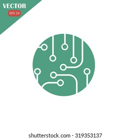 circuit board, technology icon