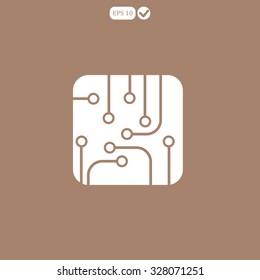 circuit board, technology icon