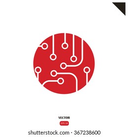 circuit board, technology icon
