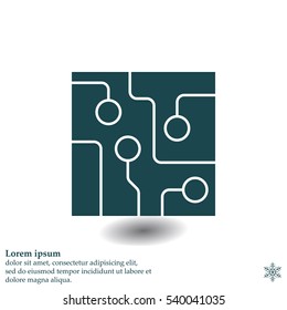 Circuit board, technology icon