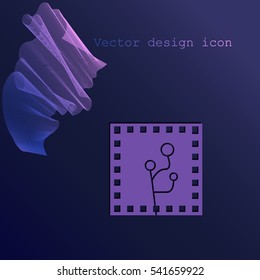 Circuit board, technology icon, 