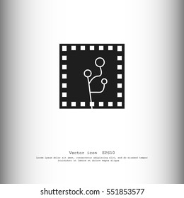 Circuit board, technology icon, 