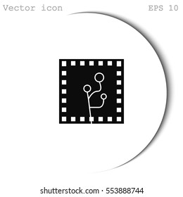 Circuit board, technology icon, 