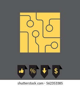 Circuit board, technology icon