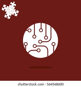 circuit board, technology icon