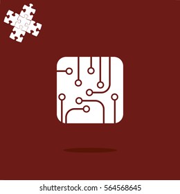 circuit board, technology icon
