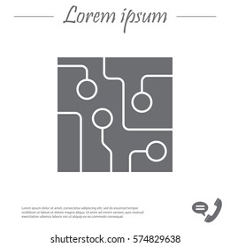 Circuit board, technology icon