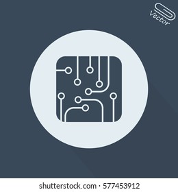 circuit board, technology icon