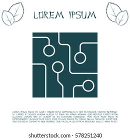 Circuit board, technology icon