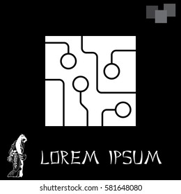 Circuit board, technology icon