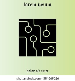 Circuit board, technology icon