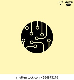 circuit board, technology icon