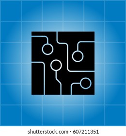 Circuit board, technology icon