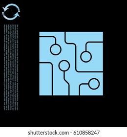 Circuit board, technology icon