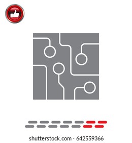 Circuit board, technology icon