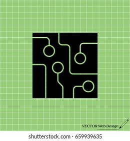 Circuit board, technology icon