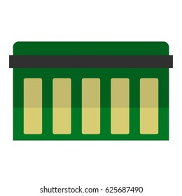 Circuit board, technology icon flat isolated on white background vector illustration
