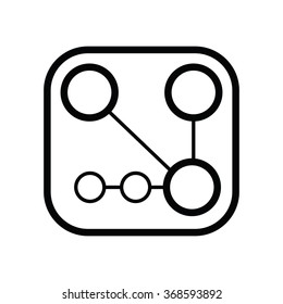 Circuit board, technology icon line
