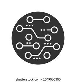 Circuit board, technology icon, vector.