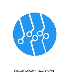 Circuit board, technology icon, vector. 
