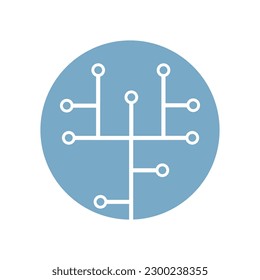 Circuit board, technology icon, vector illustration