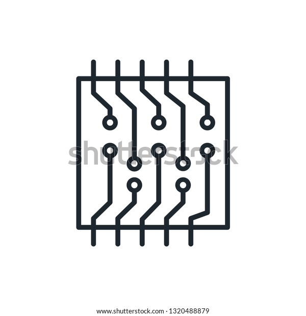 Circuit Board Technology Icon Vector Logo Stock Vector (Royalty Free ...