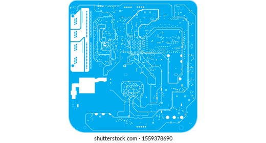 Circuit Board Technology Information Pattern Concept Vector Background. magenta Colour Abstract PCB Trace Data Infographic Design Illustration.