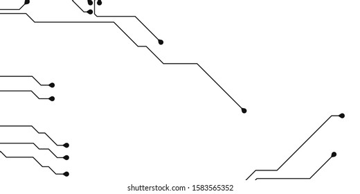 Circuit Board Technology Information Pattern Concept Vector Background. black Color Abstract PCB Trace Data Infographic Design Illustration.