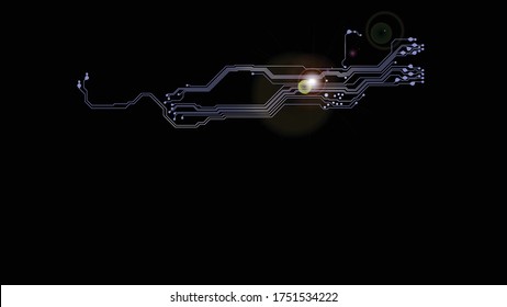 Circuit Board Technology Information Pattern Concept Vector Background. Modern Color Abstract PCB Trace Data Infographic Design Illustration.