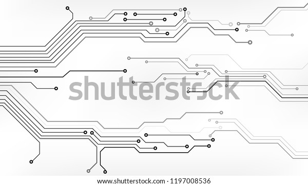 回路基板テクノロジ情報パターンコンセプトベクター画像の背景 グレースケールカラー抽象pcbトレースデータインフォグラフィックデザインイラスト のベクター画像素材 ロイヤリティフリー
