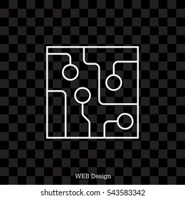 Circuit board, technology line icon